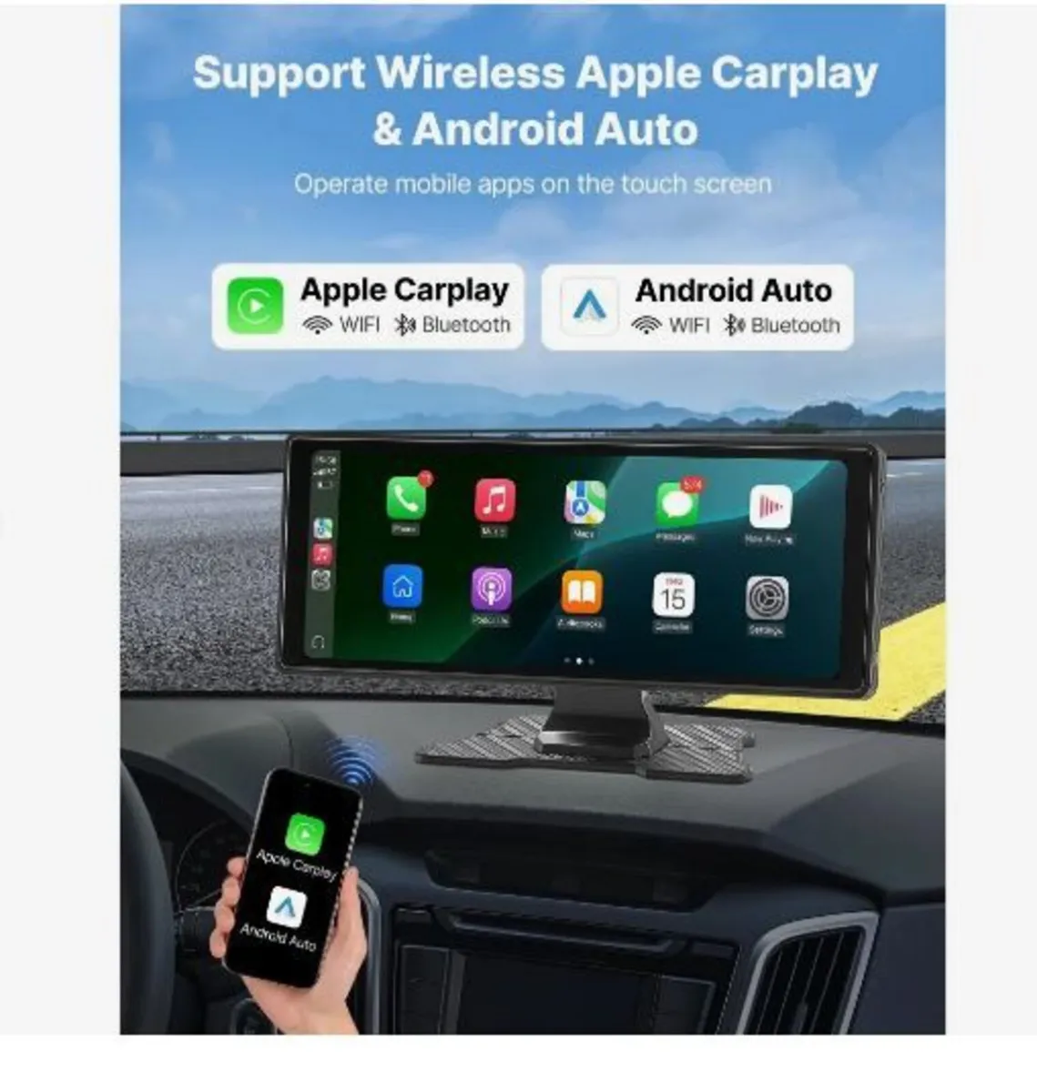 Wireless Car Stereo, 254 mm - Image 3