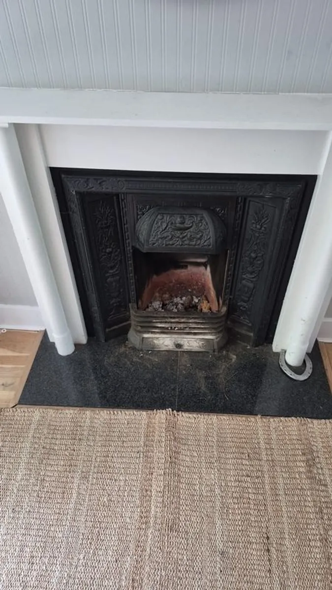 Victorian Fireplace + Wooden Surround - Image 1