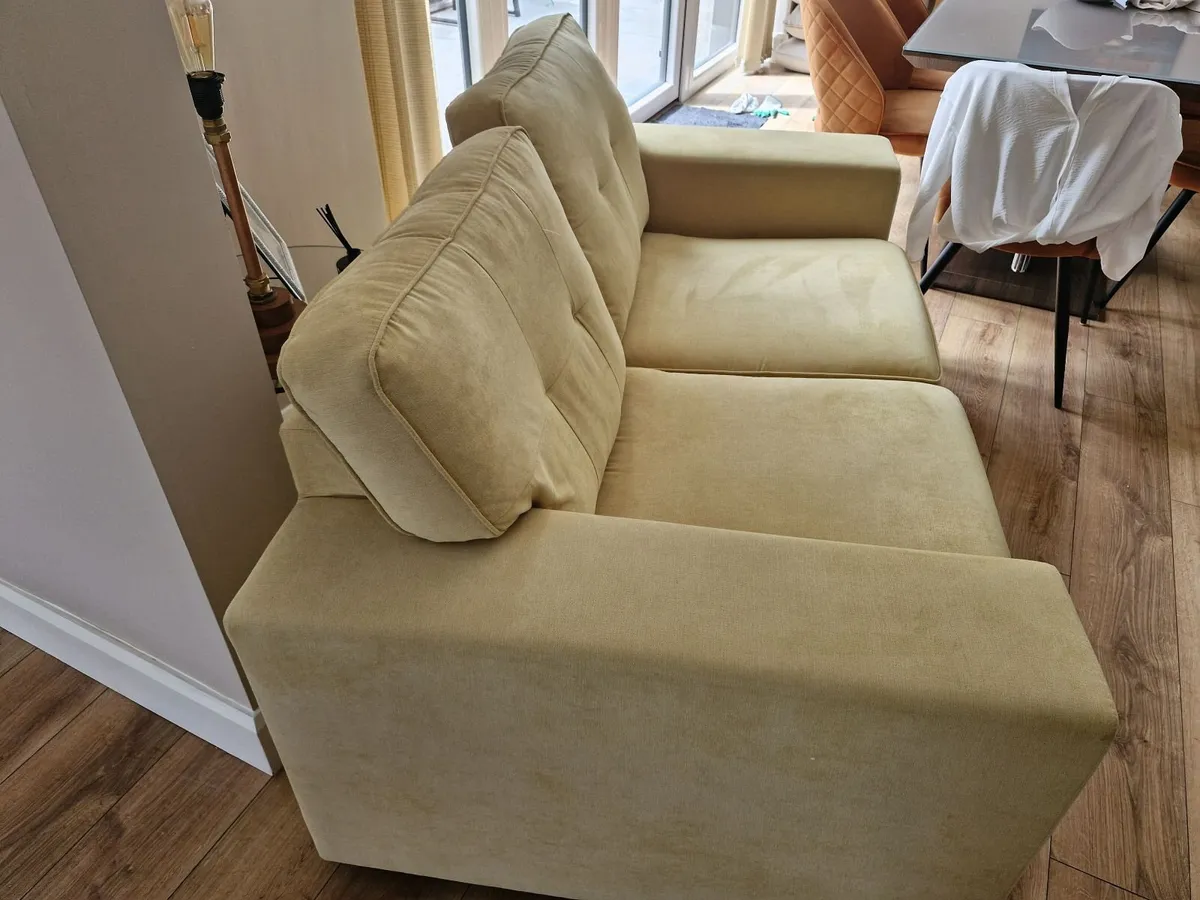 2 Seater Yellow Couch - Image 2