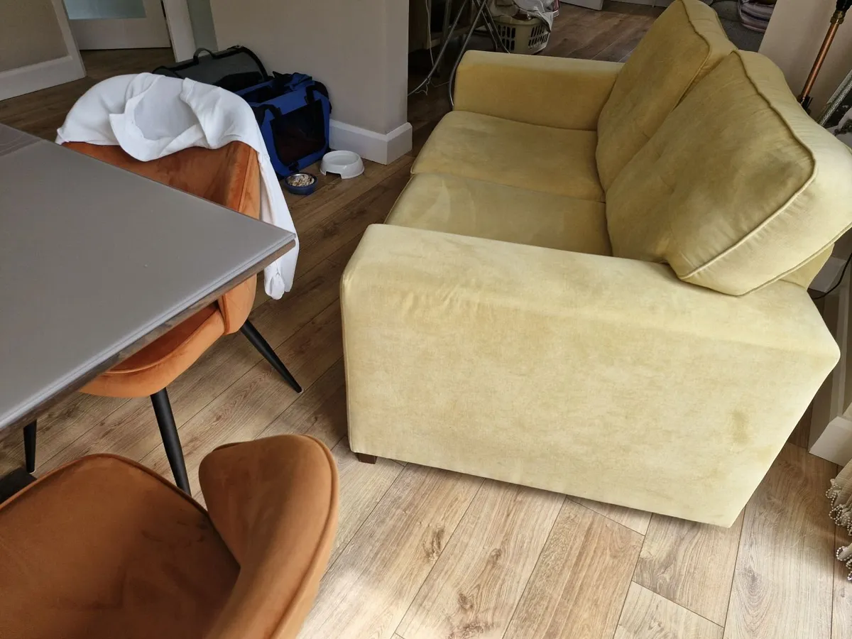 2 Seater Yellow Couch - Image 3
