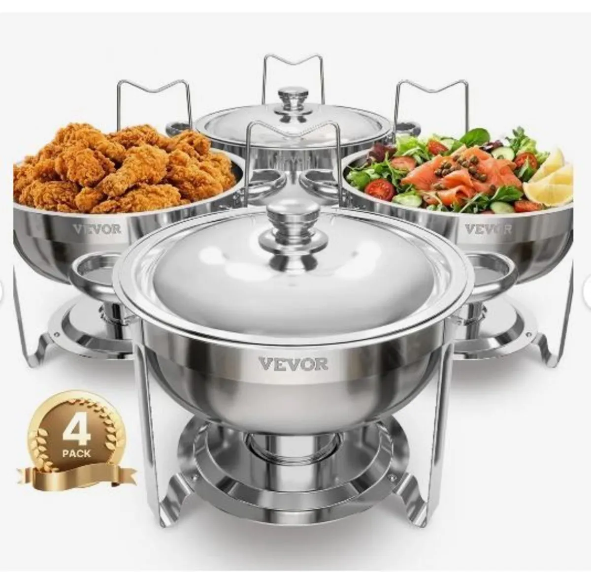 Chafing Dish Buffet Set, 5 Qt 4 Pack - Image 4