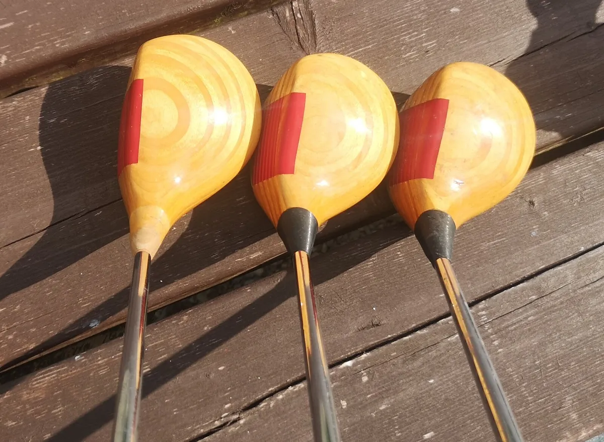 Ping Karsten, blonde maple, 2 x 5 woods & Driver - Image 1
