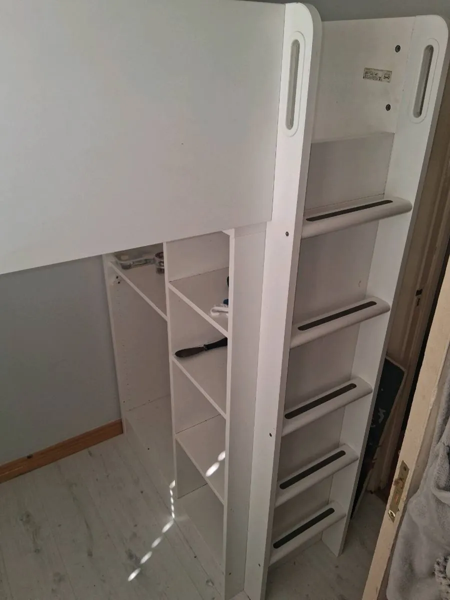 småstad loft bed with desk and drawers - Image 4