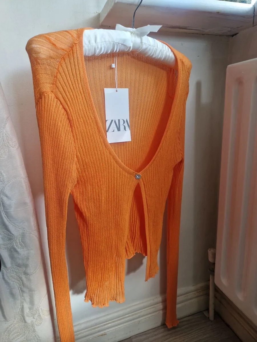 Zara orange Cardigan women - Image 1