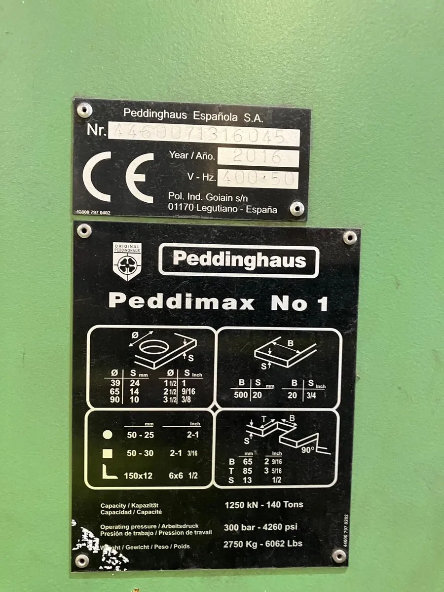 PEDDINGHAUS PEDDIMAX IRONWORKER - Image 2