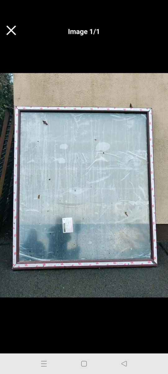 Cherry wood / wood grain PVC window - Image 1