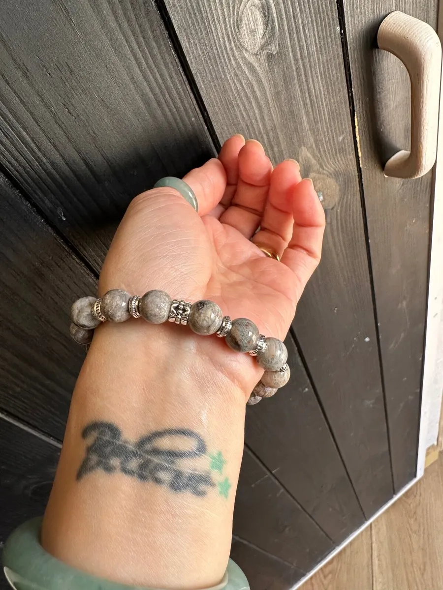Natural fossil coral jade bracelet - Image 3