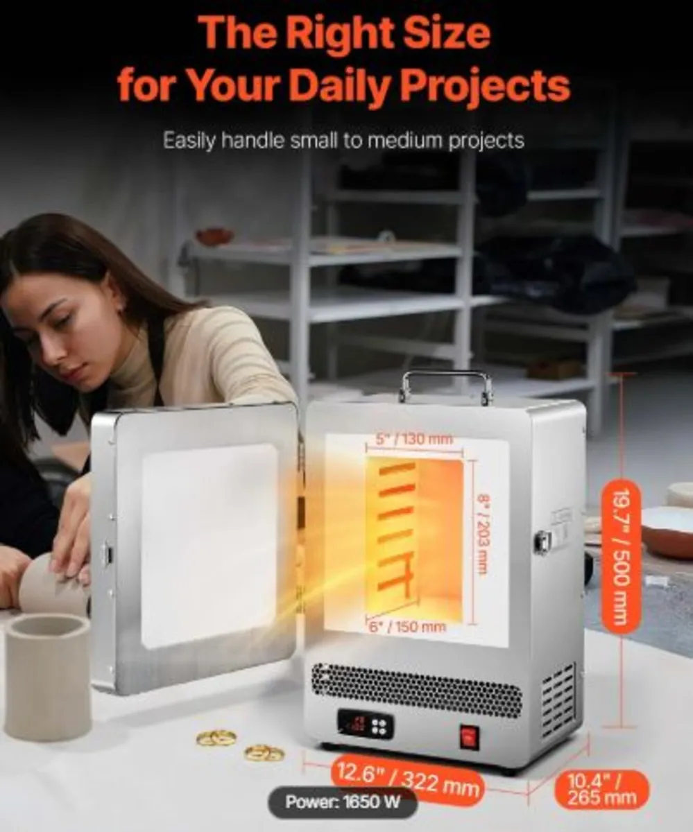 Electric Melting Furnace, 1650W Digital Melting - Image 2
