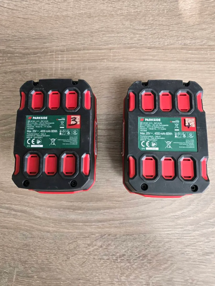 Parkside 4ah batteries (2 in total) - Image 2