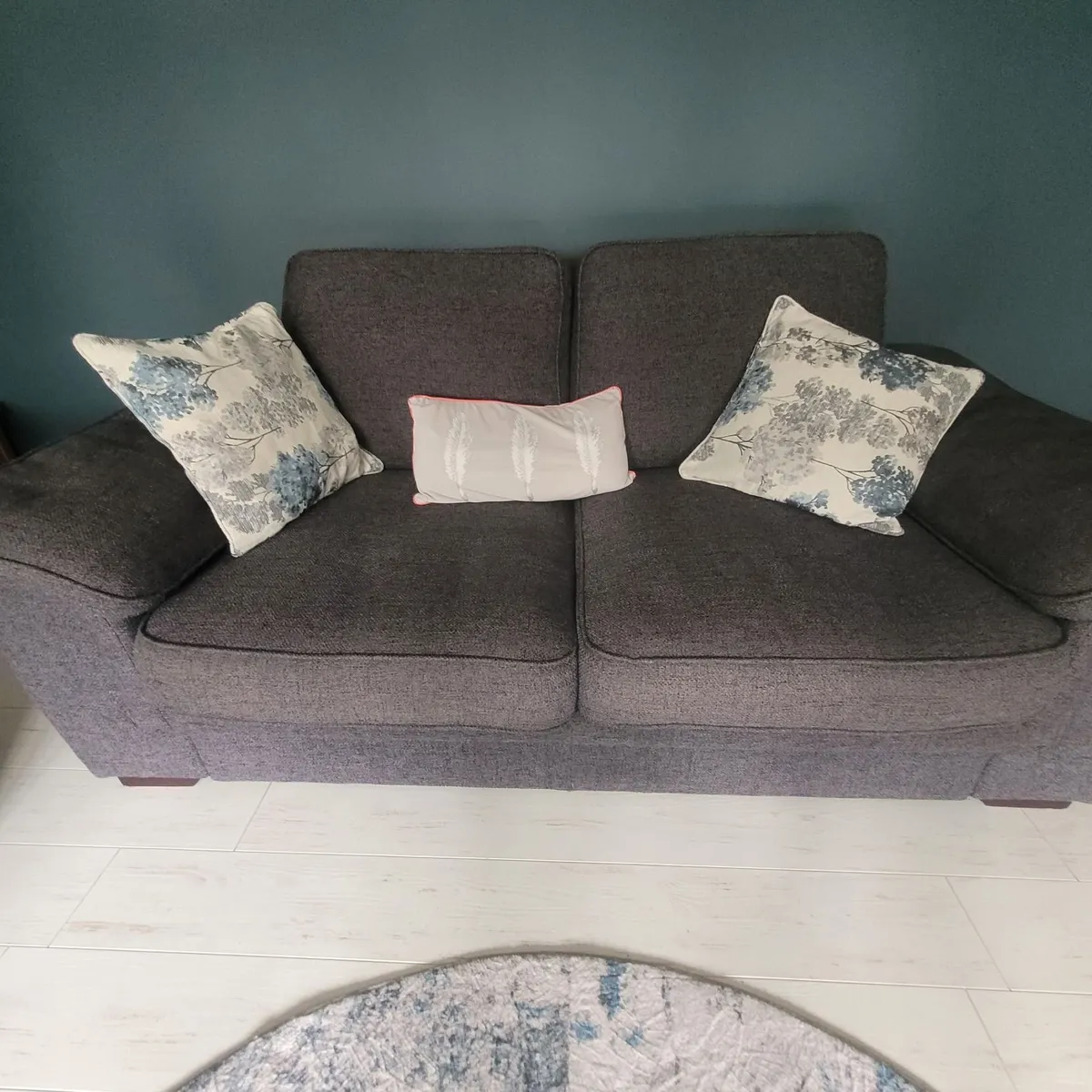 Two seater sofa with two armchairs - Image 1