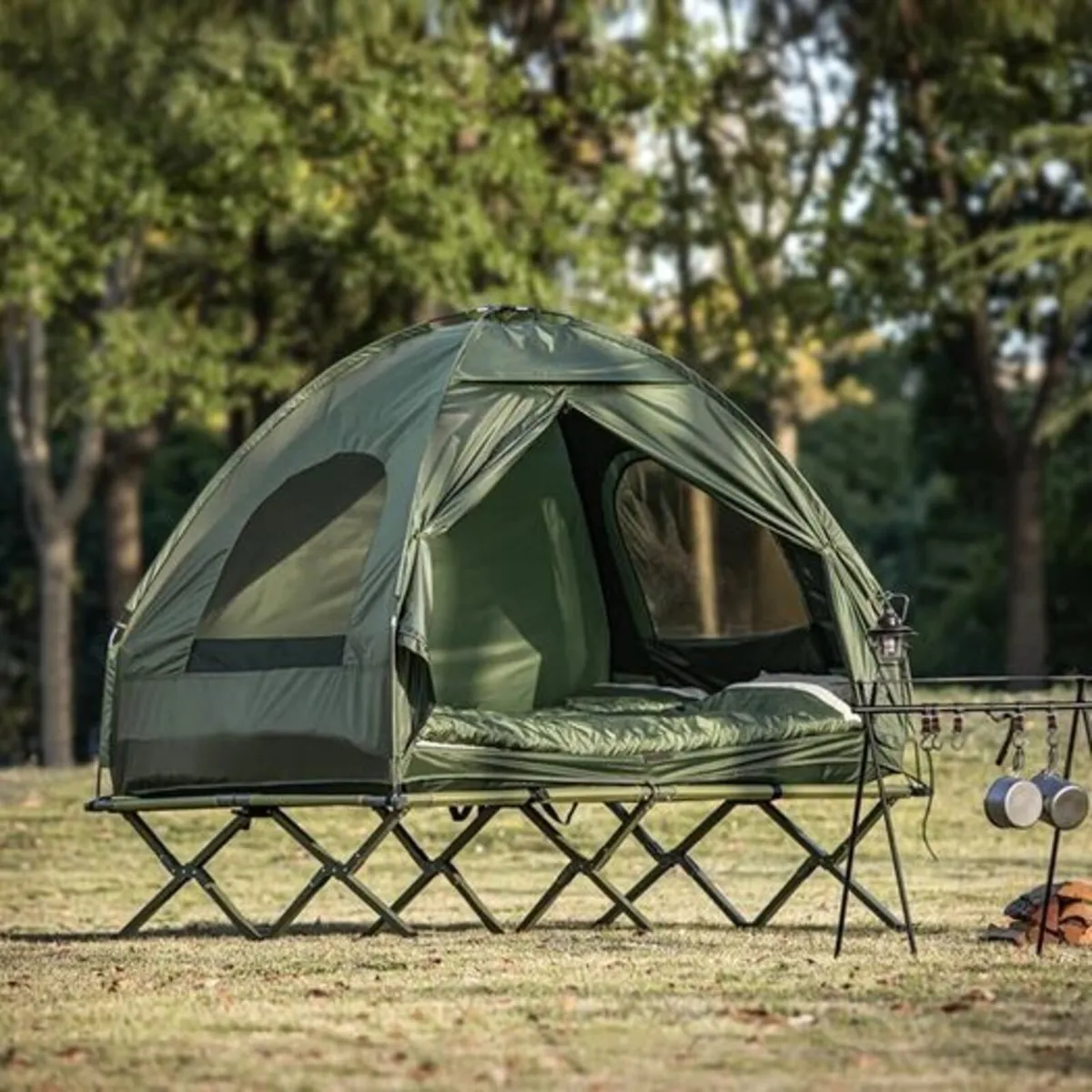 2 Person tent   Tent Camp Bed With Camping Lounger - Image 3