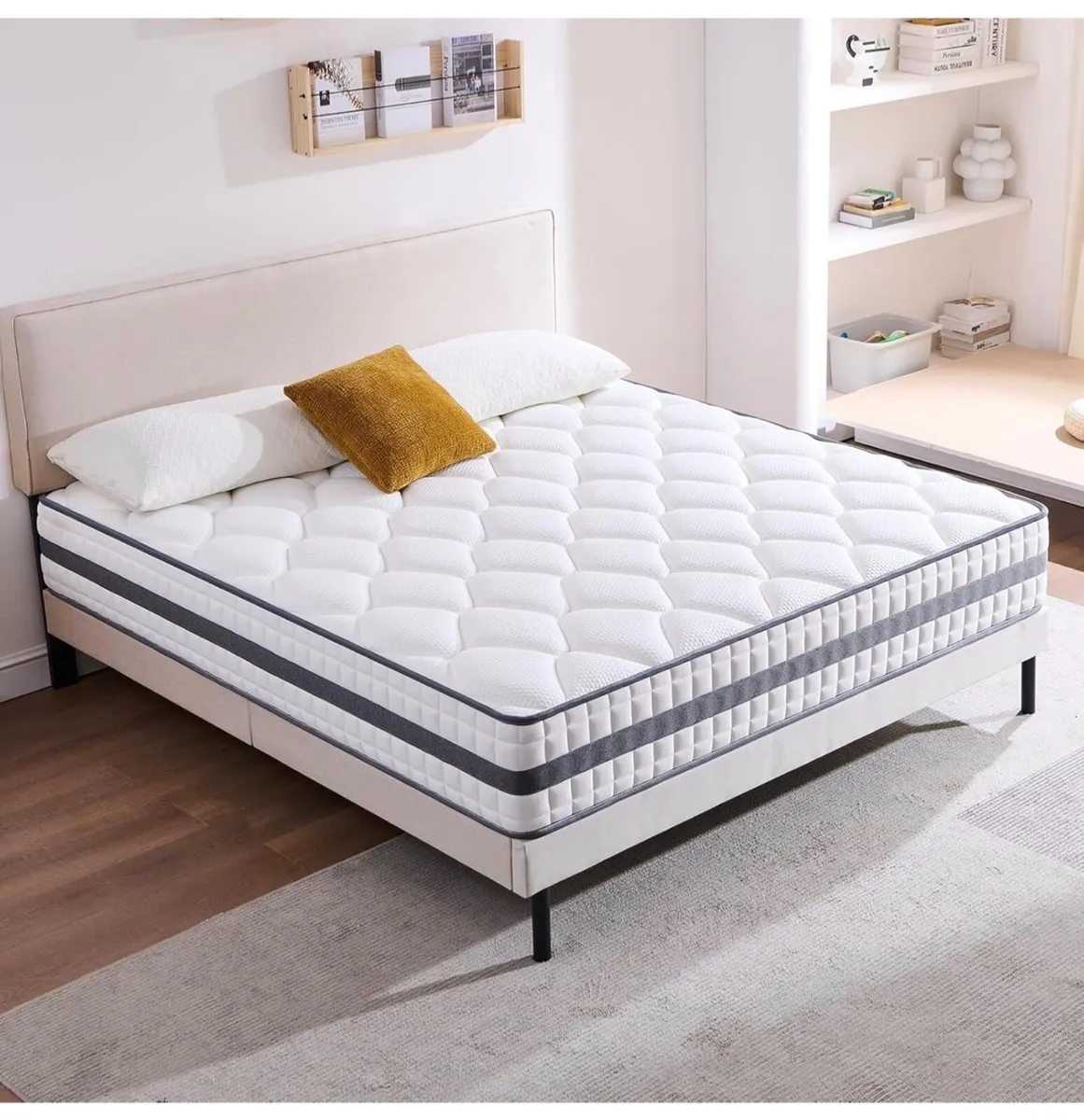 Small Double Mattress, Hybrid Memory Foam and Spri - Image 4