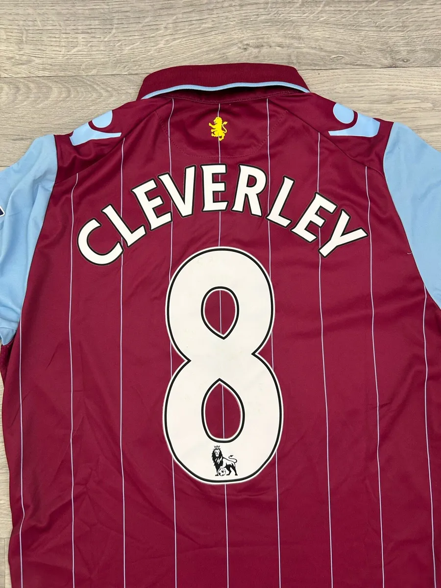 Macron Aston Villa Tom Cleverley Home Jersey Shirt - Image 3