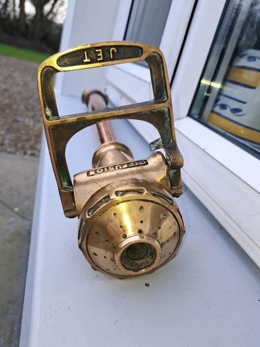 Old original brass  copper fire mans hose - Image 2