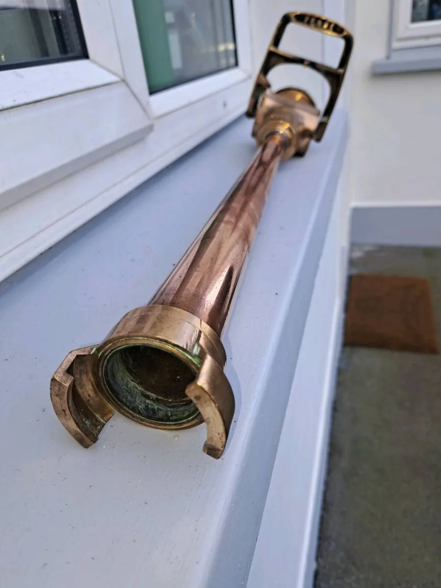 Old original brass  copper fire mans hose - Image 4