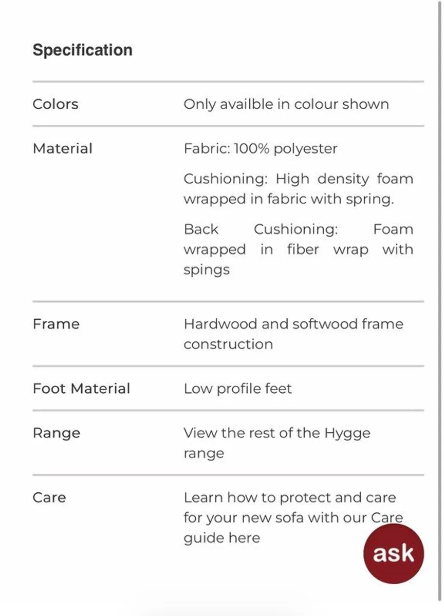 Cream Fabric Corner Sofa - Image 3