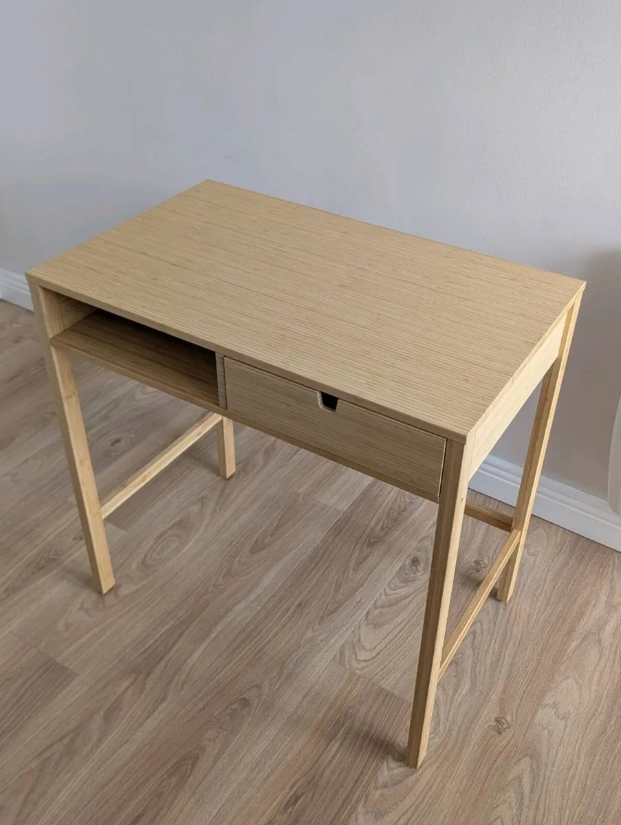 Dressing table, IKEA Nordkisa, bamboo, 76x47 cm - Image 1