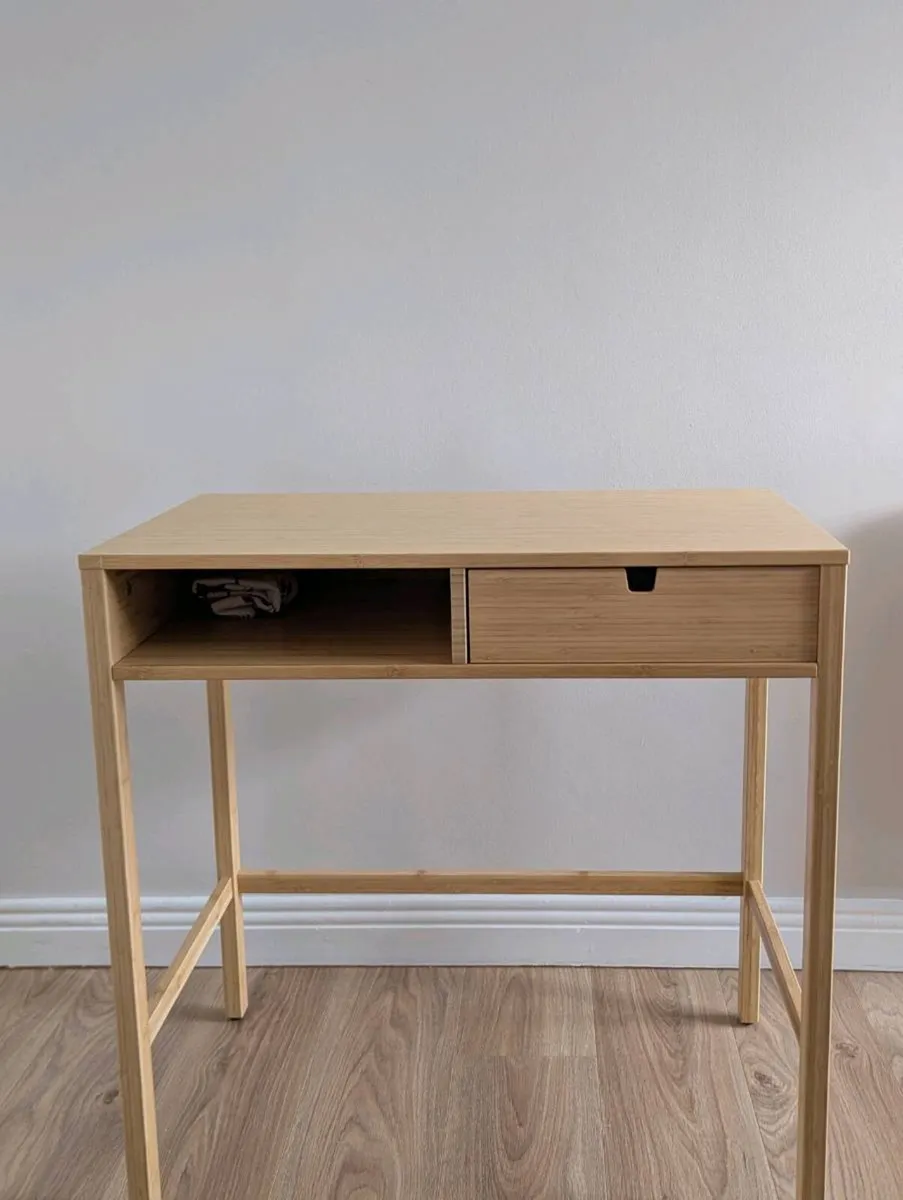 Dressing table, IKEA Nordkisa, bamboo, 76x47 cm - Image 2