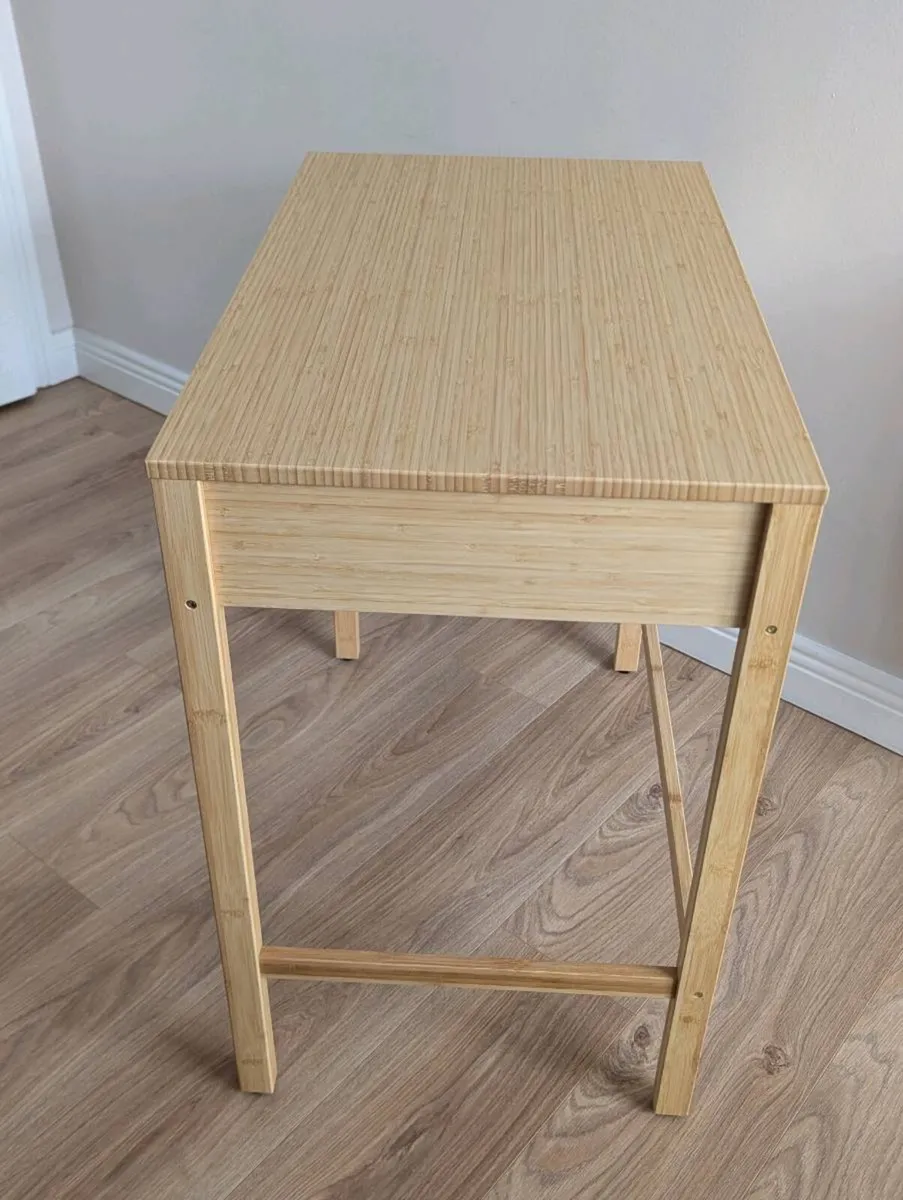 Dressing table, IKEA Nordkisa, bamboo, 76x47 cm - Image 3