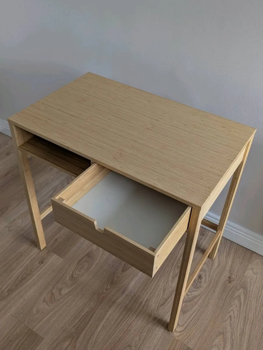 Dressing table, IKEA Nordkisa, bamboo, 76x47 cm - Image 4