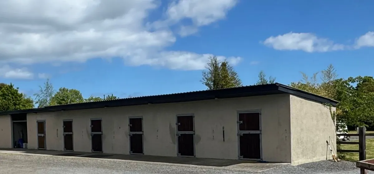 6 stables  walker sand paddock half acre paddock - Image 1