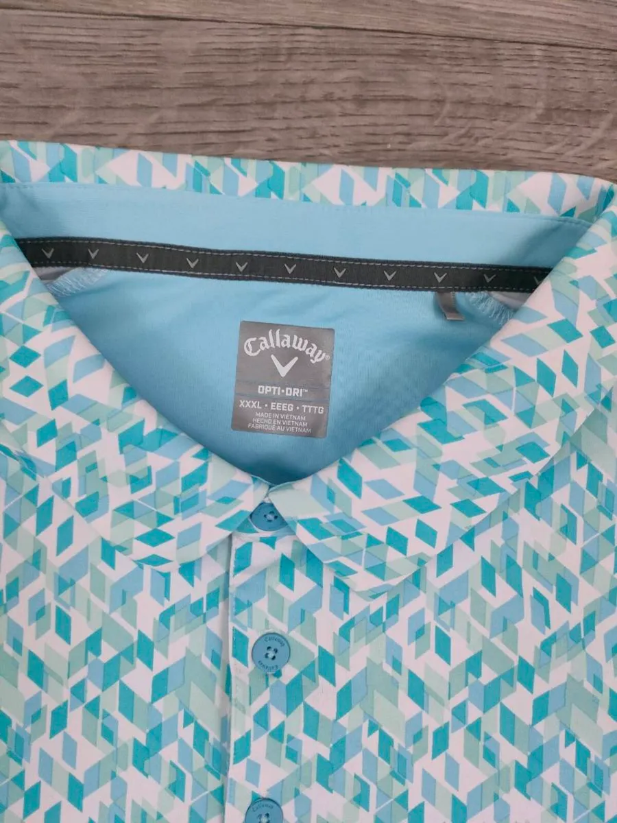 Callaway Patterned Golf Polo Shirt Mens 3XL - Image 4