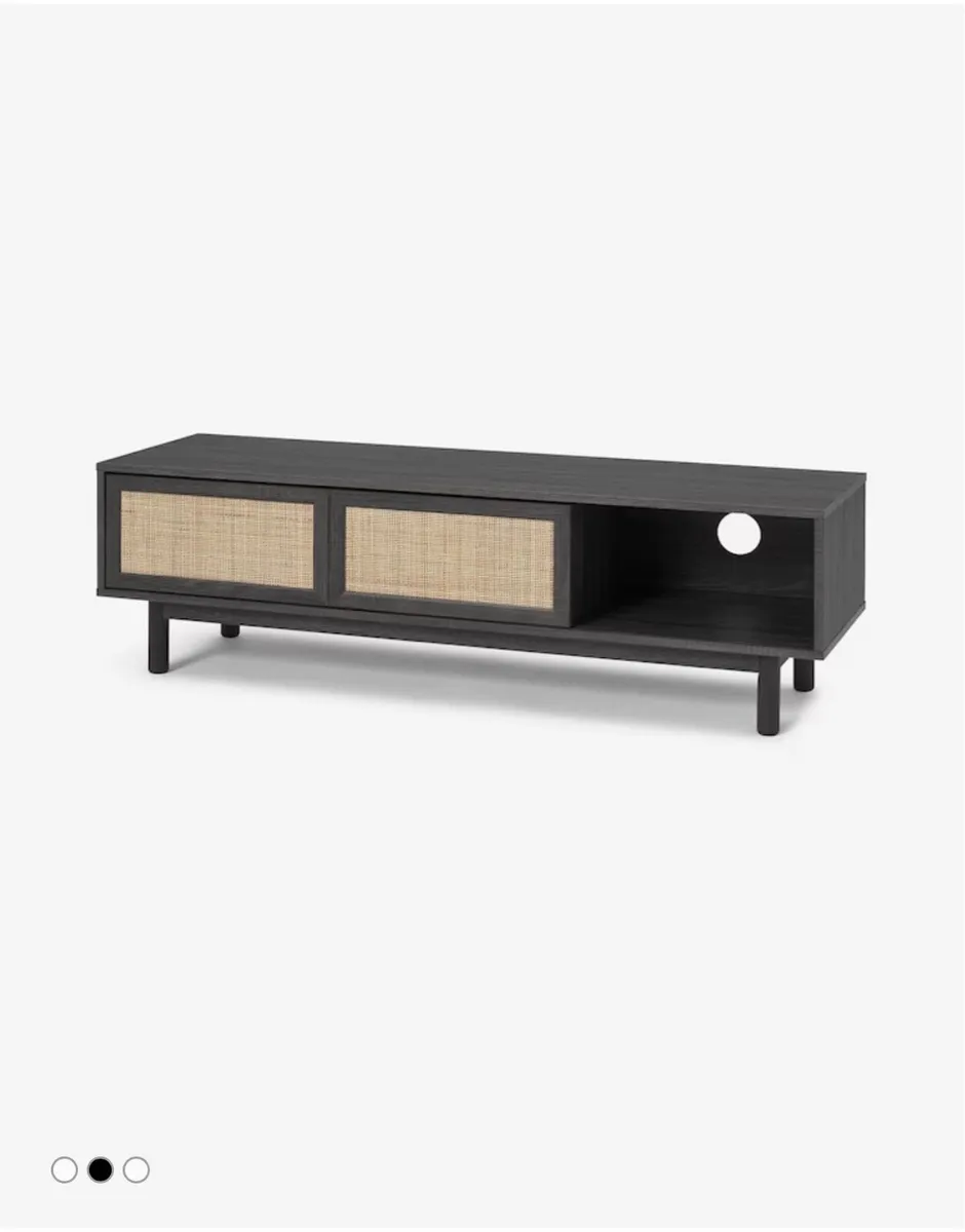Next TV Unit | Black Rattan | Still in Box - Image 4