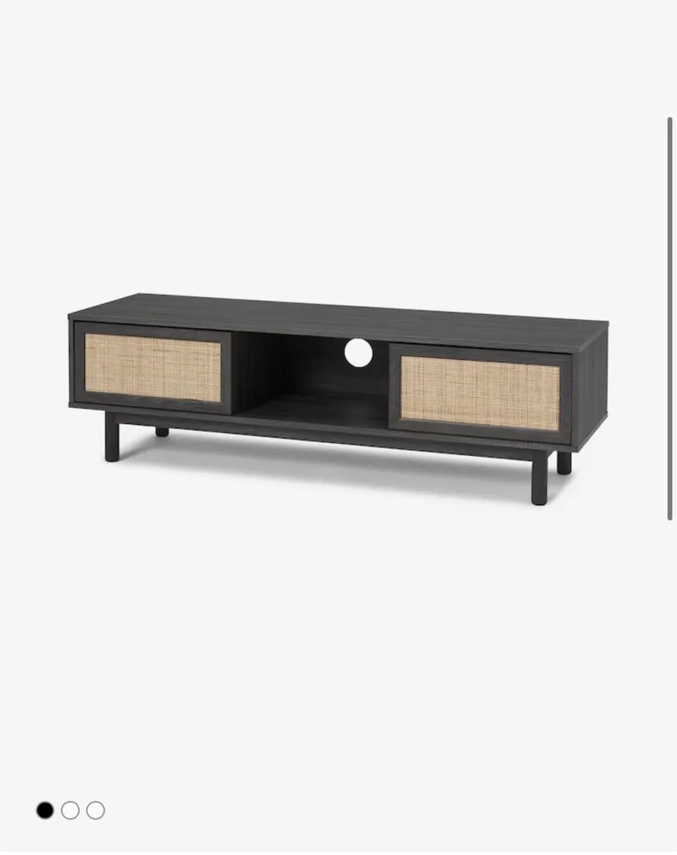Next TV Unit | Black Rattan | Still in Box - Image 3