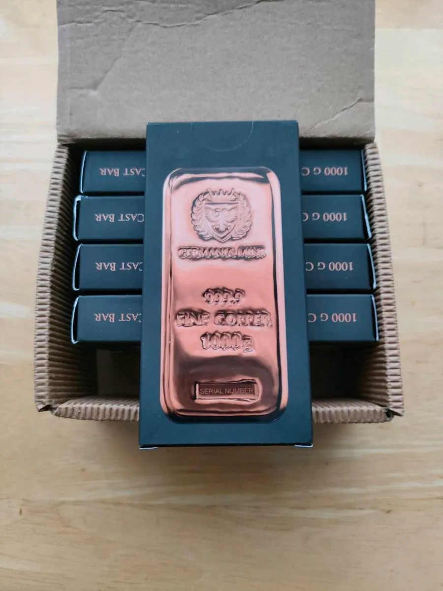 Germania Mint Pure Copper Bar 1kg Investment Grade - Image 1