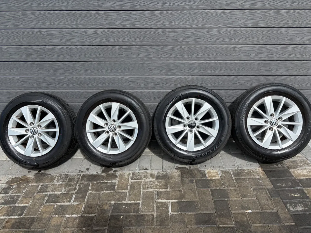 15” GENUINE VOLKSWAGEN GOLF ALLOY WHEELS & TYRES - Image 2