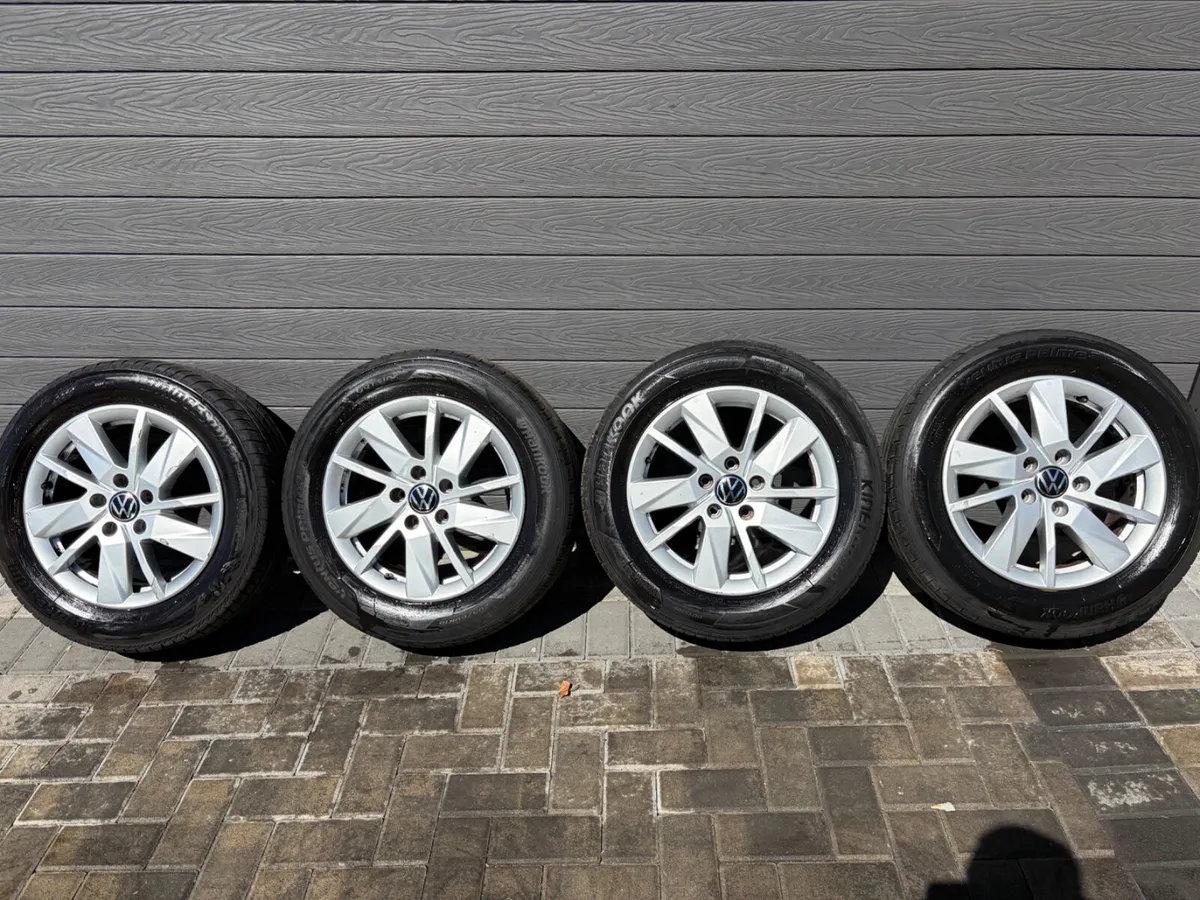 16” GENUINE VOLKSWAGEN ALLOY WHEELS & TYRES - Image 2