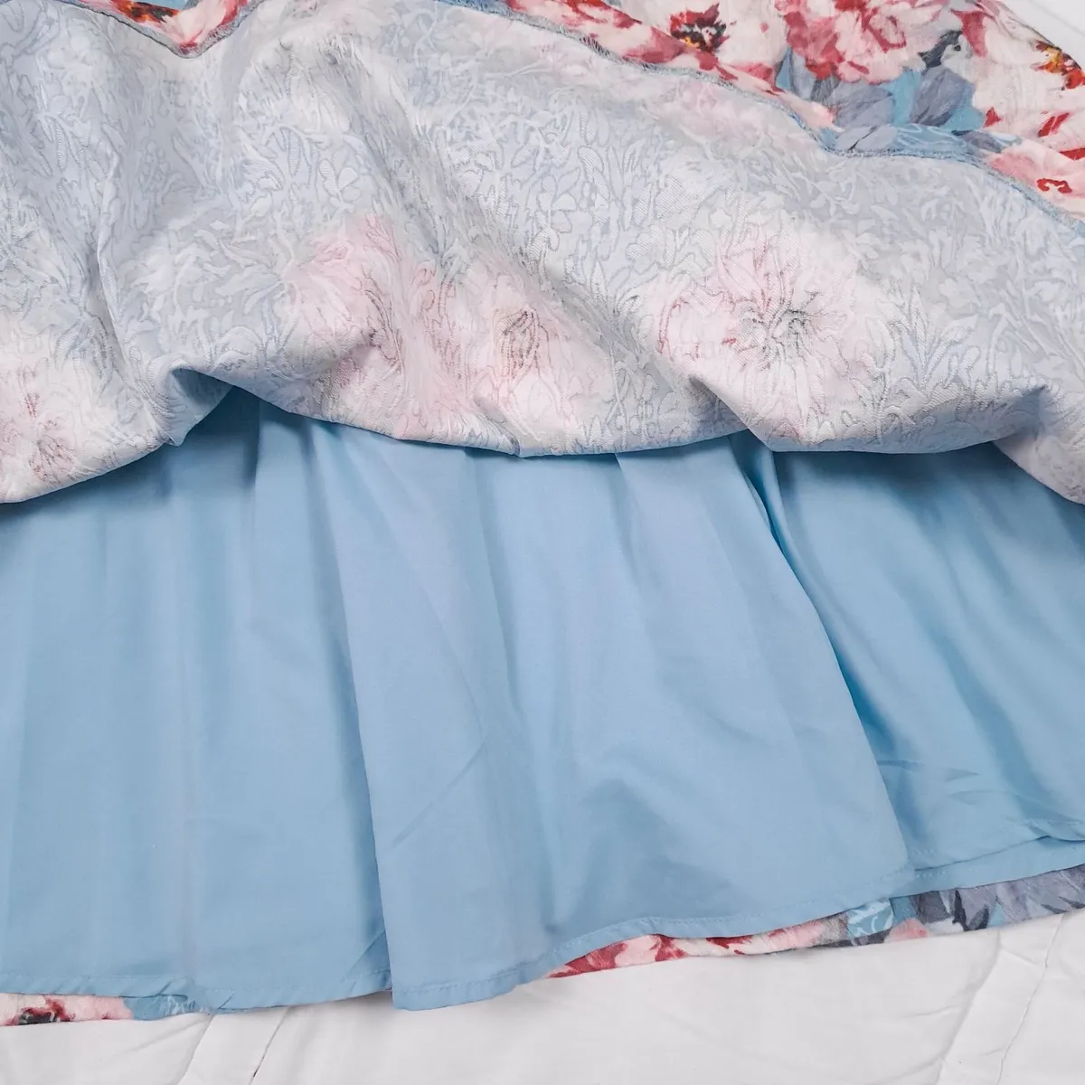 Marks & Spencer Blue Pink Floral Dress 14UK - Image 4
