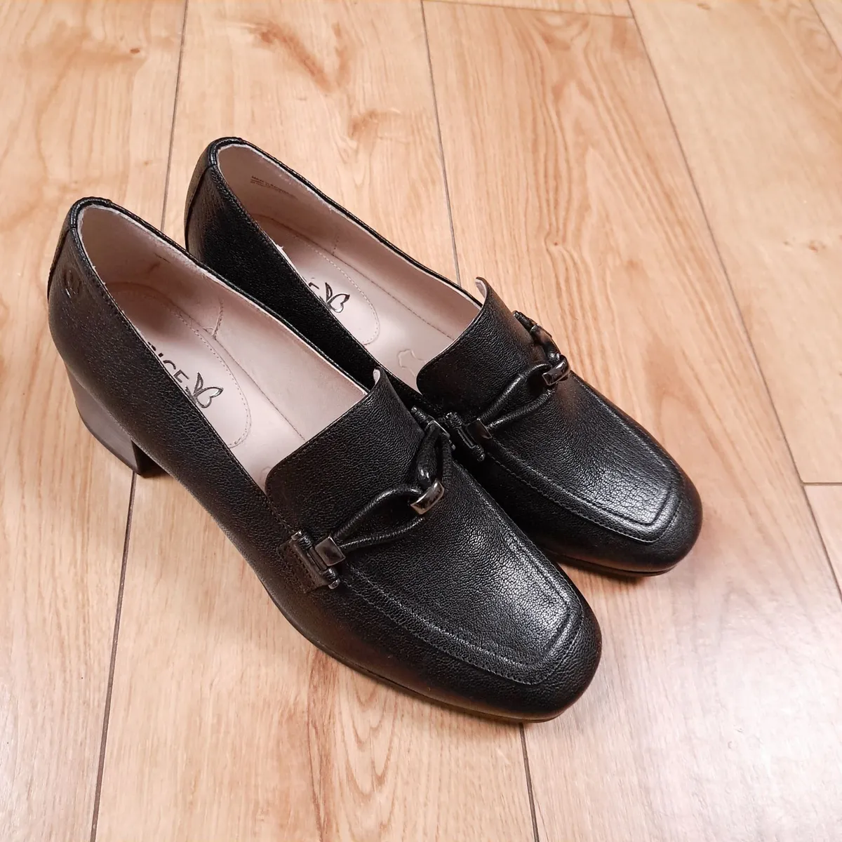 Caprice Black Heeled Loafers 5UK/38EU/24.4cm - Image 1