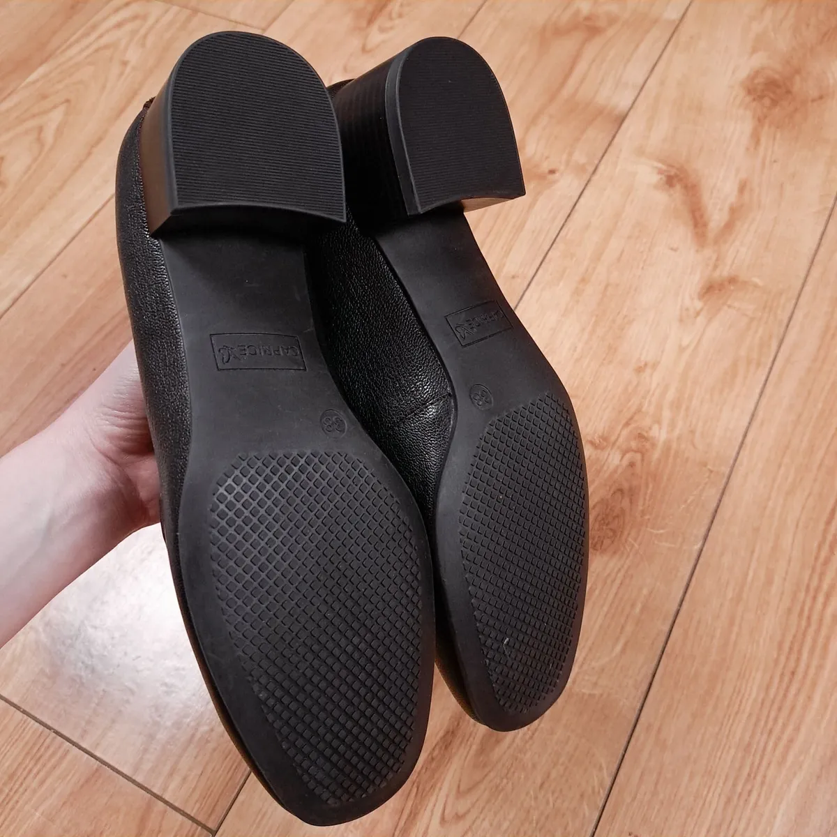 Caprice Black Heeled Loafers 5UK/38EU/24.4cm - Image 3