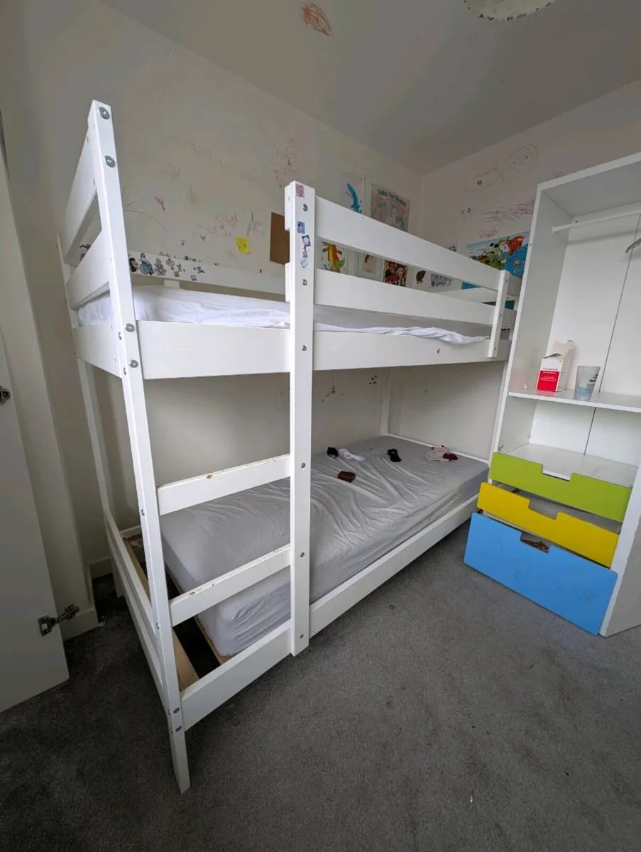 IKEA KIDS BUNKS AND 2 MATRESSES - Image 2