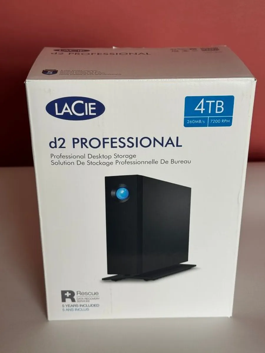 LaCie d2 Professional 4TB USB-C desktop hard drive, boxed, great condition - Image 1