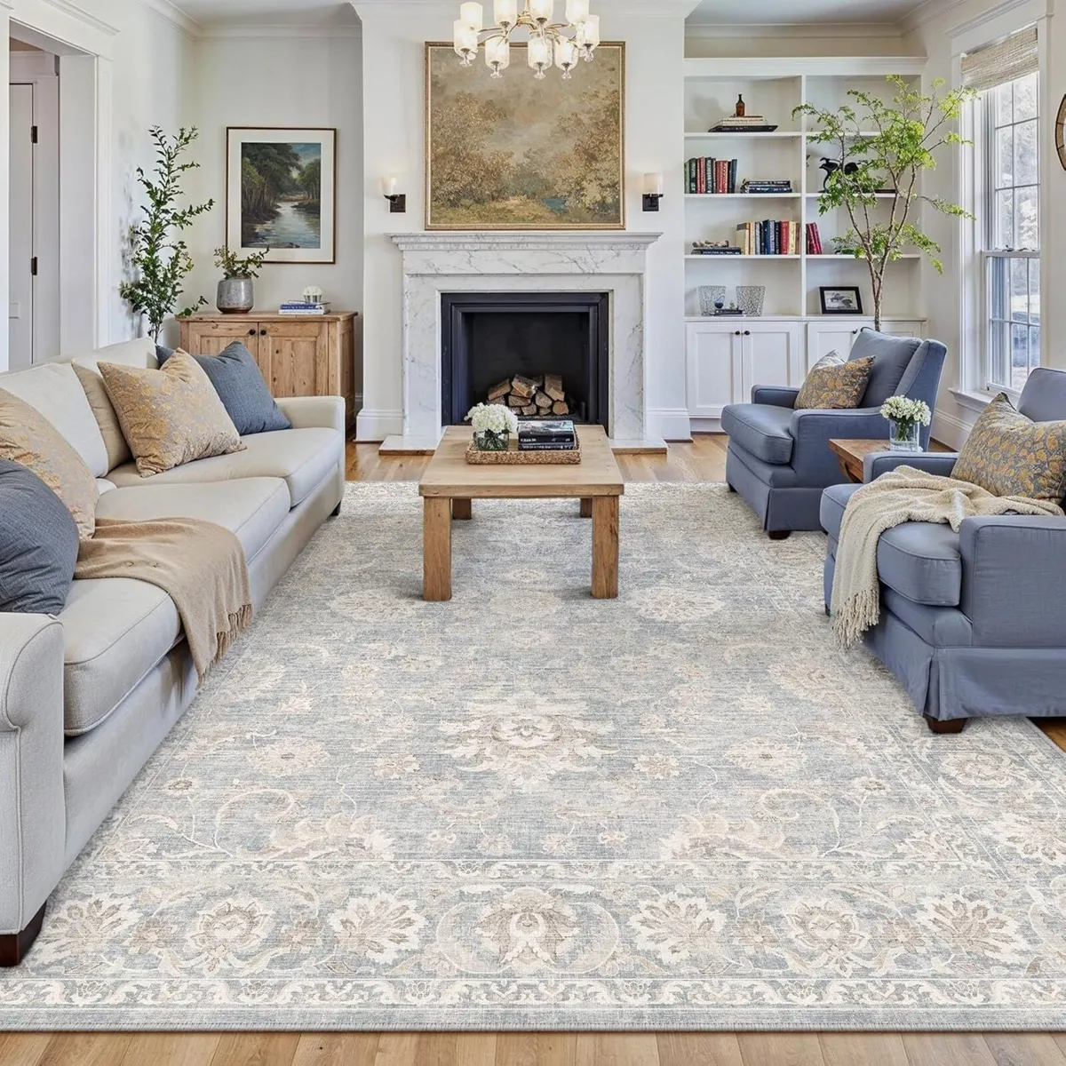 Vintage Living Room Area Rug 240x300cm Machine - Image 1