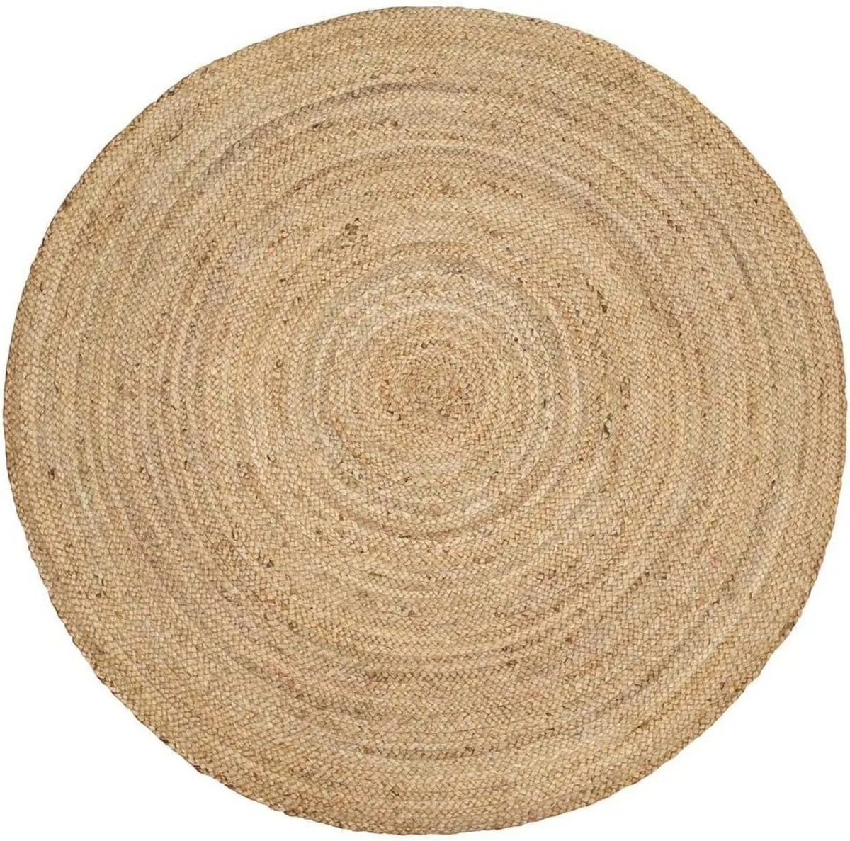 Round Braided Natural Scandi Minimalist Beige - Image 1