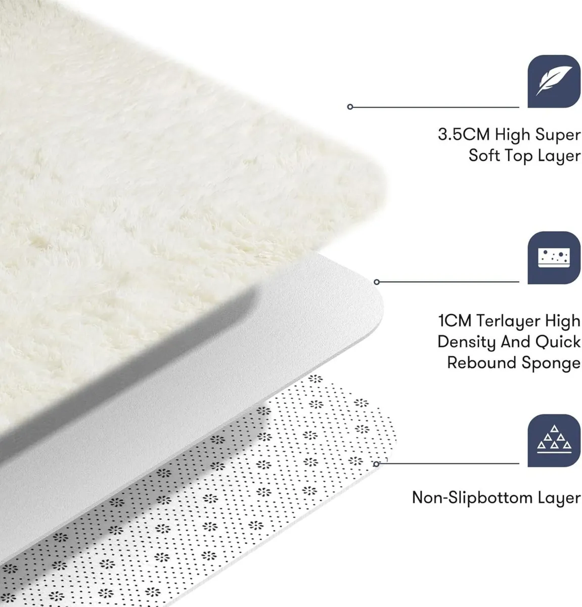 Rugs Living Room 240 x 300 cm Cream Area Rug Anti - Image 4