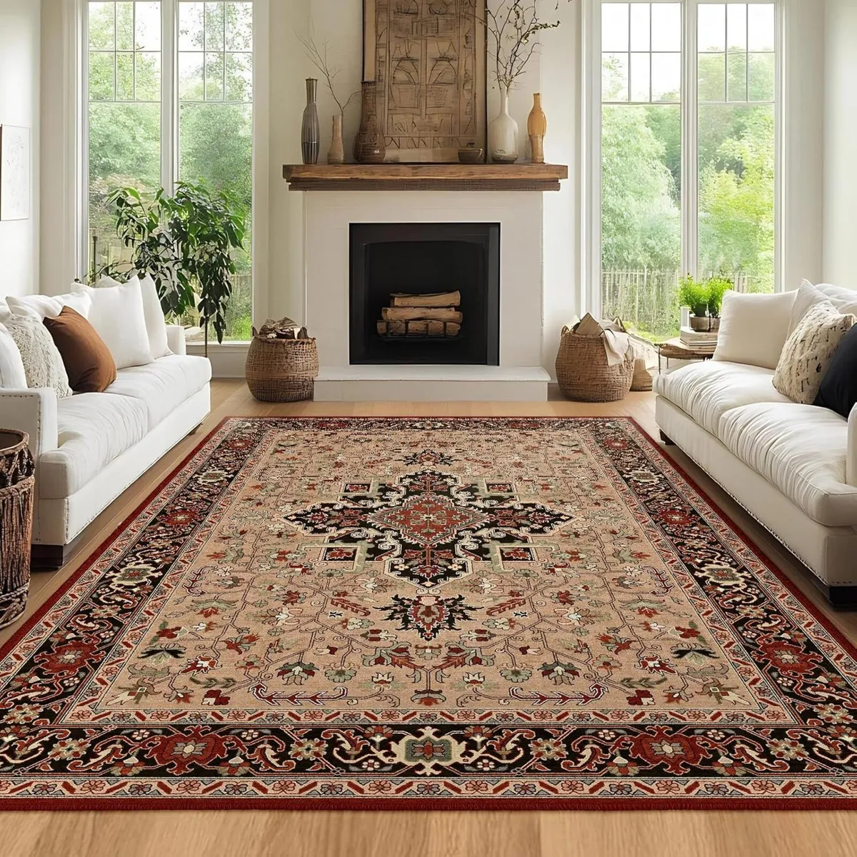 Area Rugs 200x300cm for Living Room Washable Boho - Image 1