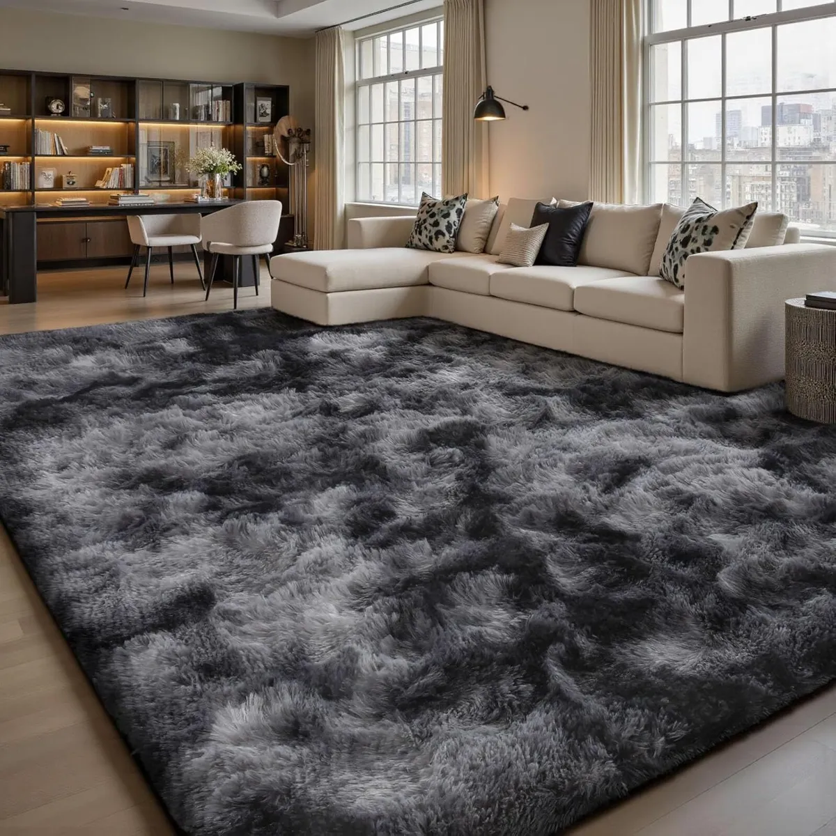 Rugs Living Room 275x370cm Grey Rug Area for - Image 1