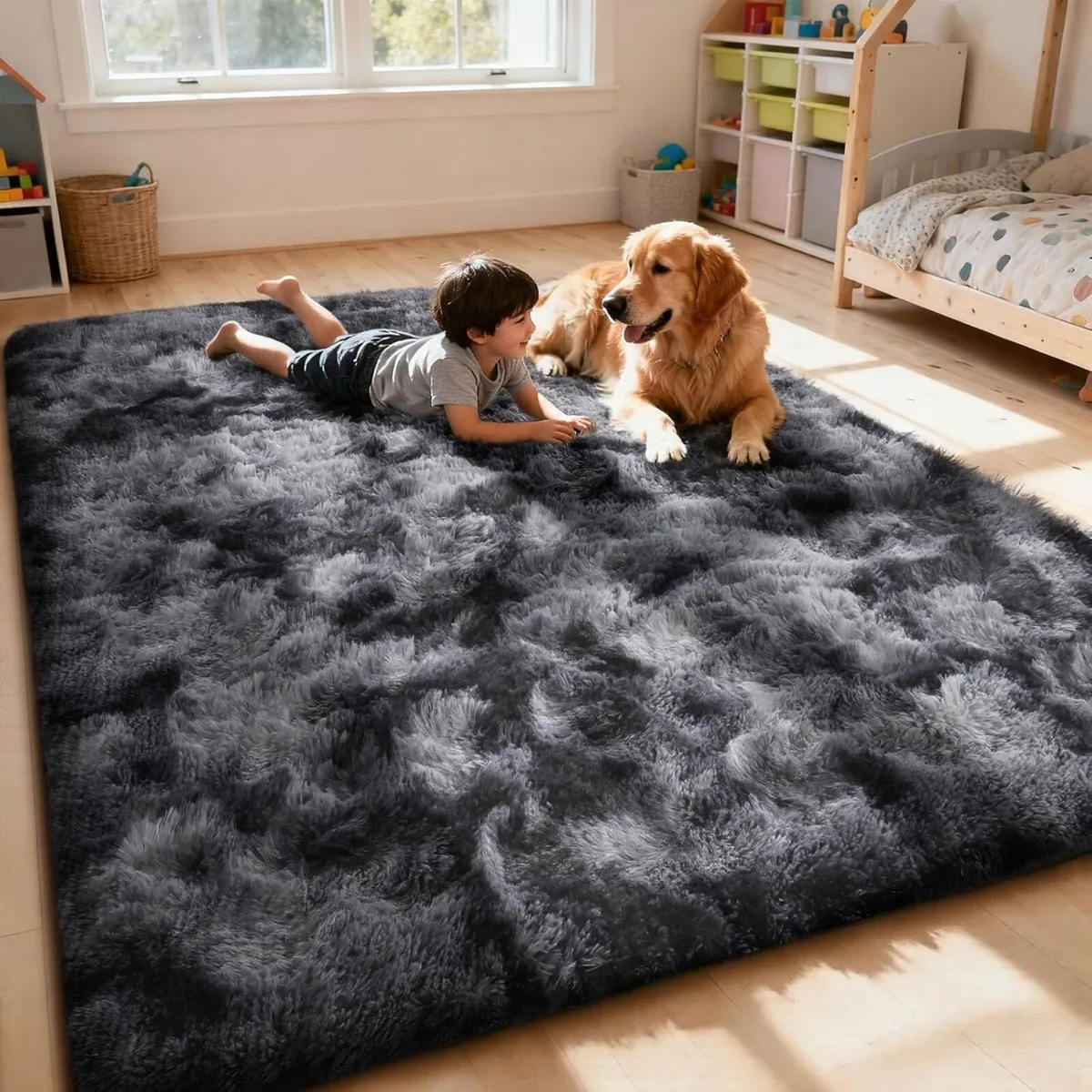 Rugs Living Room 275x370cm Grey Rug Area for - Image 4