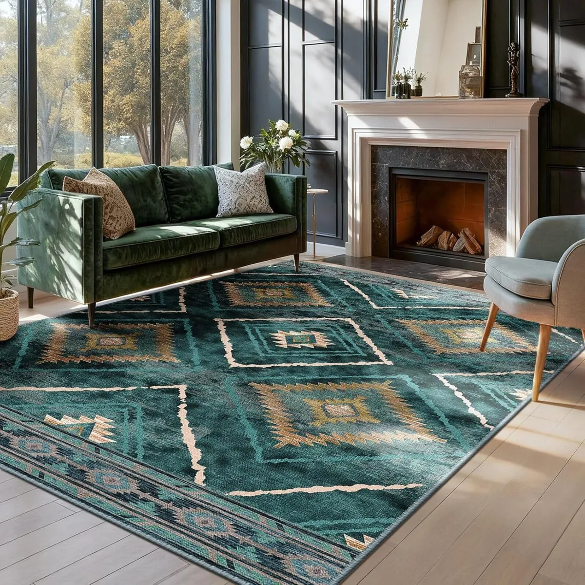 Machine Washable Rugs Living Room 120x180 cm - Image 1