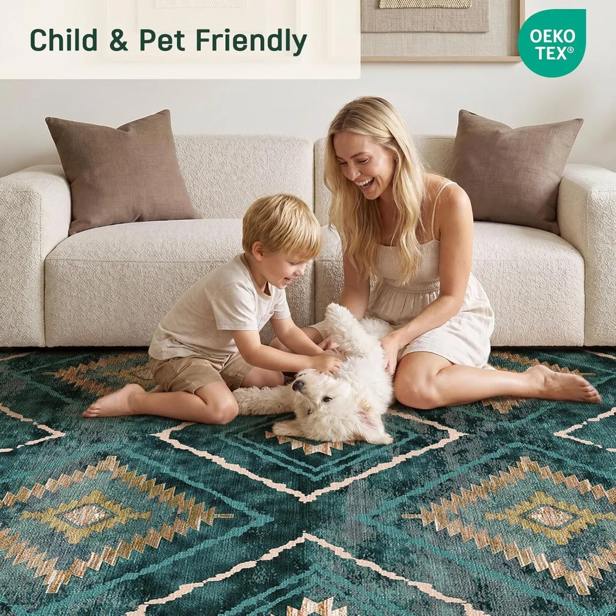 Machine Washable Rugs Living Room 120x180 cm - Image 2