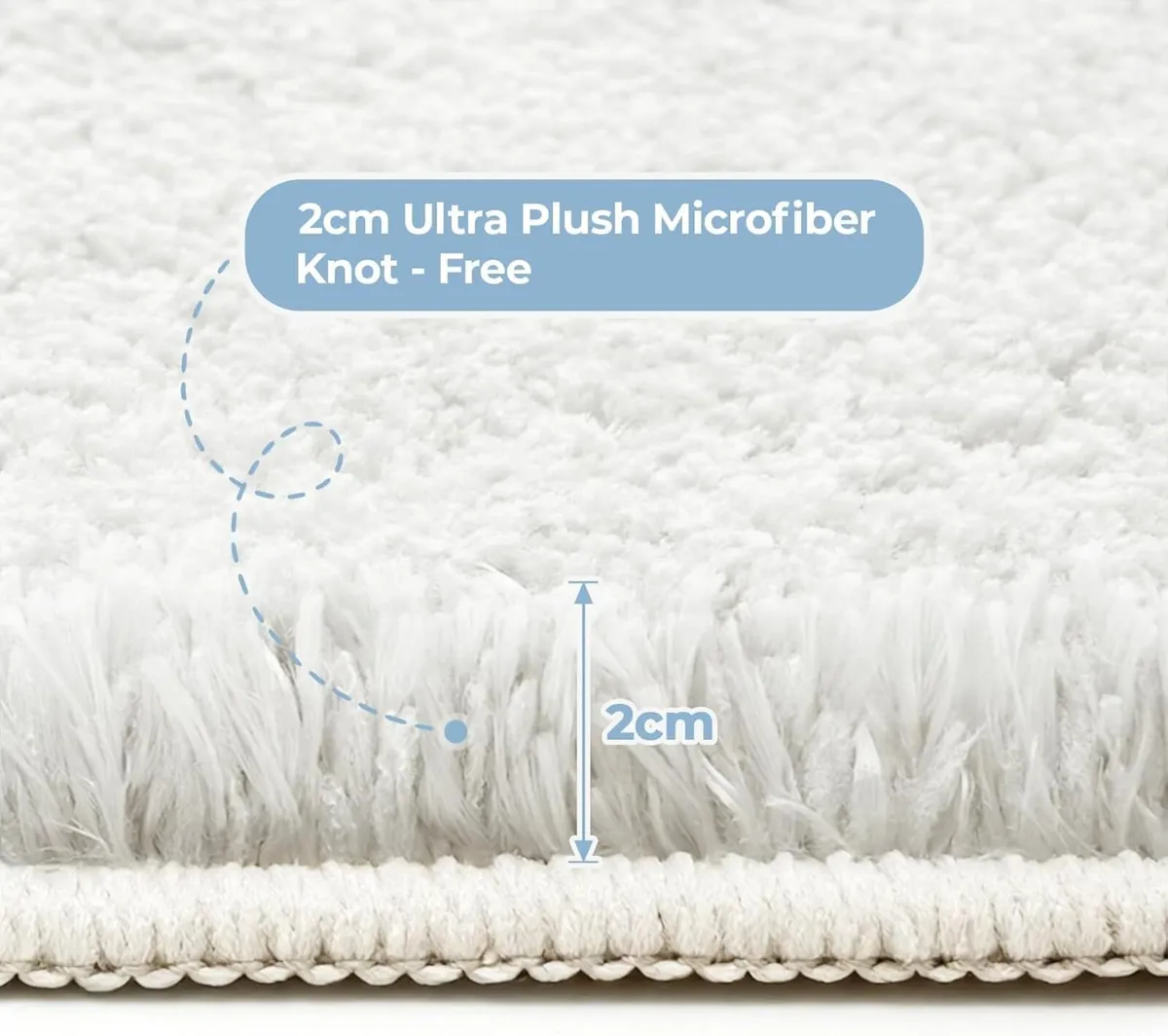 Fluffy Shaggy Rug for Living Room Bedroom - Image 3