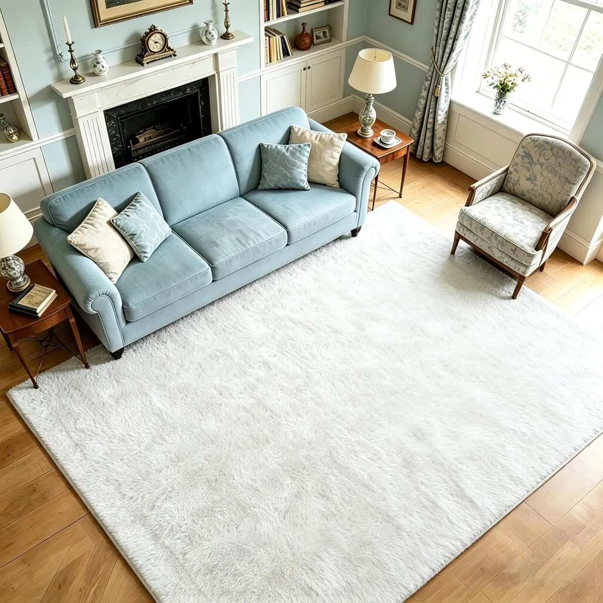 Fluffy Shaggy Rug for Living Room Bedroom - Image 1
