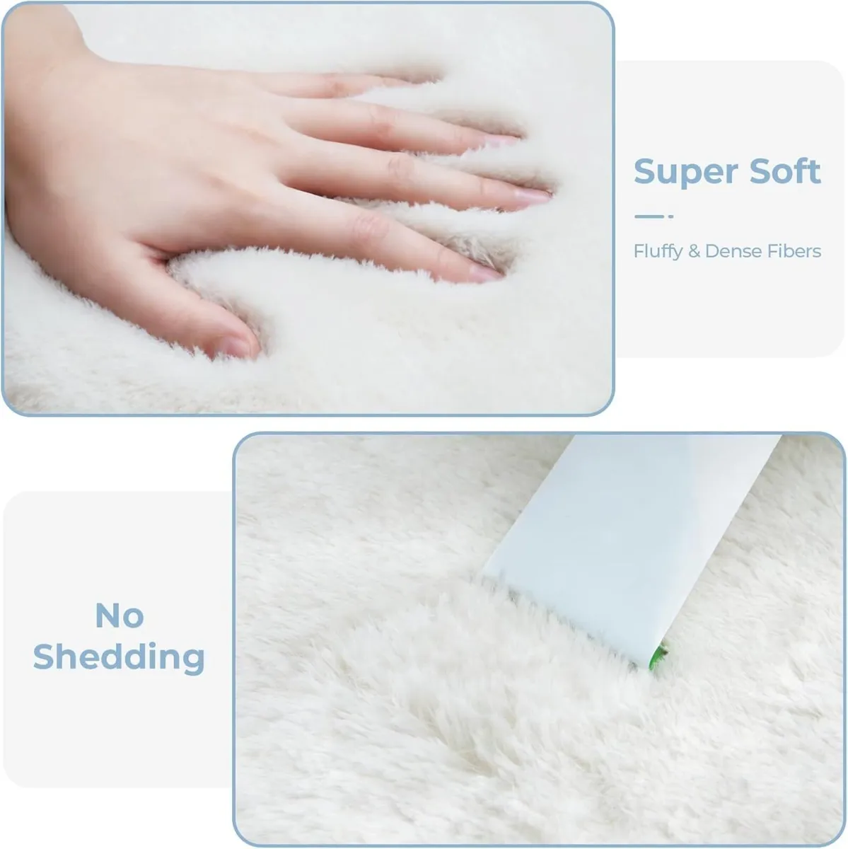 Fluffy Shaggy Rug for Living Room Bedroom - Image 2