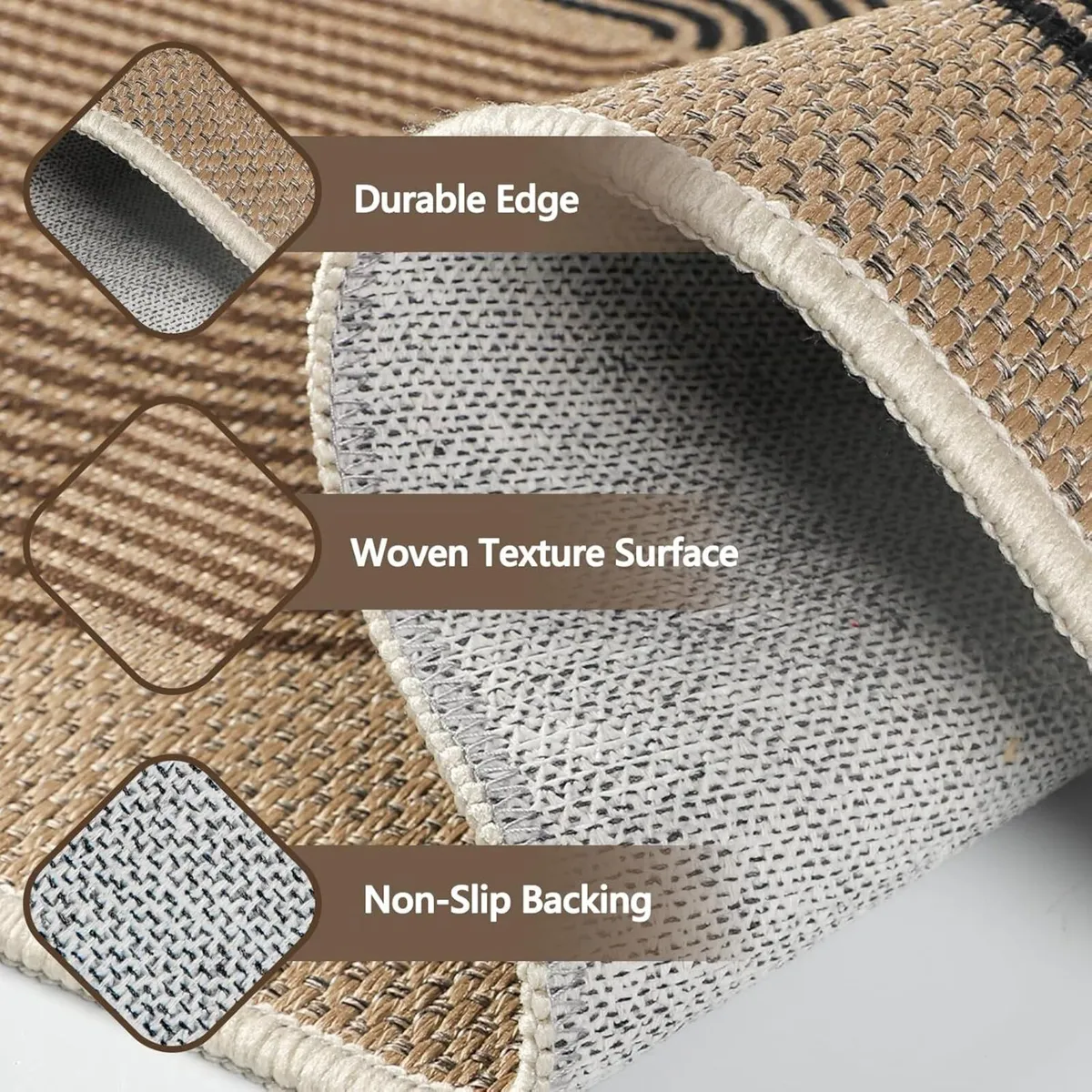 Outdoor Rugs Living Room 160x230cm Non-Slip - Image 2