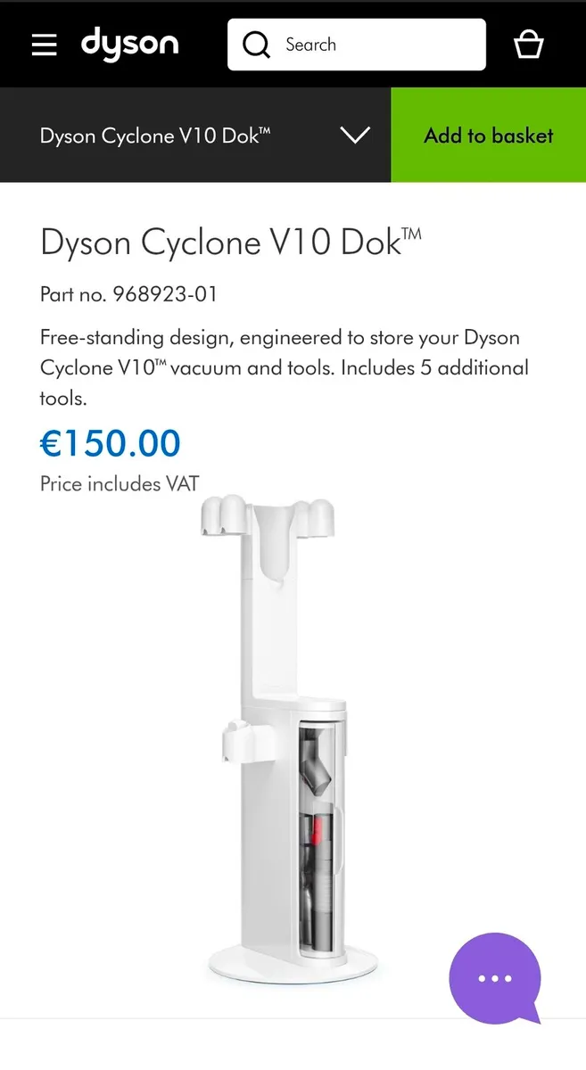 Dyson V10 Docking station with accessories - Image 1