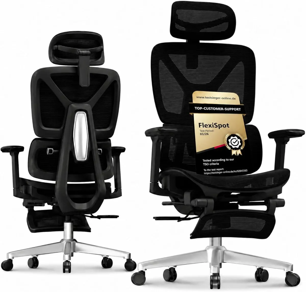 ErgoX Ergonomic Office Chair With 3D Armrests - Image 1